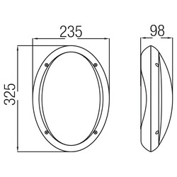 Aqua Oval 400-010-106 e27 Beyaz Nemliyer Armatür Max. 40 Watt - Thumbnail