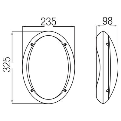 Aqua Oval 400-010-106 e27 Beyaz Nemliyer Armatür Max. 40 Watt