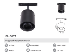 FORLİFE - FL-6677 Magnet Ray Spot Armatür (1)