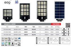 GRAND-XL 600-074-009-0600 Led Solar Sokak Armatürü 600 Watt - Thumbnail