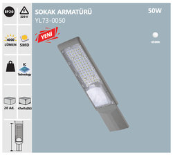 LED SOKAK ARMATÜRÜ / 220V / 50W / İP65 / YL73-0050 - Thumbnail