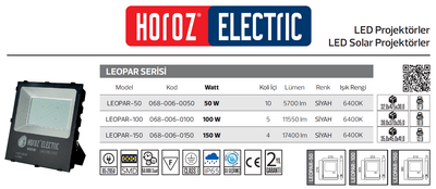 LEOPAR-100-068-006-0100 LED PROJEKTÖR 100 WATT