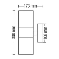 MANOLYA-3-075-008-0003-Bahçe Aydınlatması Max 2x.60 Watt - Thumbnail