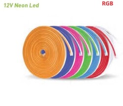 LEDAVM - Neon Led Yassı Tip Metrede 120 Led 12 Volt Dış Mekan İP65 RGB (Çok Renkli) 6x12mm (1)