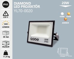 NOAS - YL70-0020 Diamond Led Projektör 20 Watt (1)