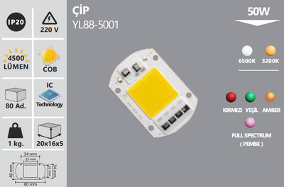 Noas YL88-5001 Çip 50 Watt