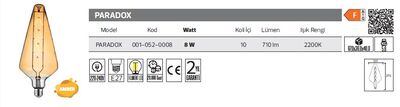 Paradox-001-052-0008 Led Filament Ampül 8 Watt