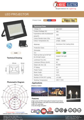 PARS-100-068-008-0100 LED PROJEKTÖR 100 WATT