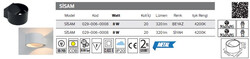 HOROZ - SİSAM-029-006-0008 Led Armatür 8 Watt (1)