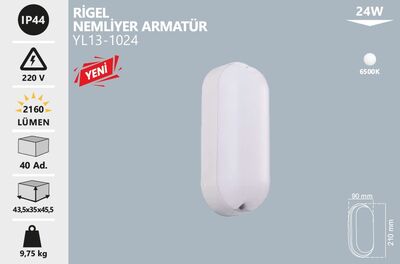 YL13-1024 Rigel Nemli Yer Armatür 24 Watt