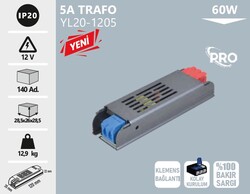 NOAS - YL20-1205 5A 12V Pro Trafo (1)