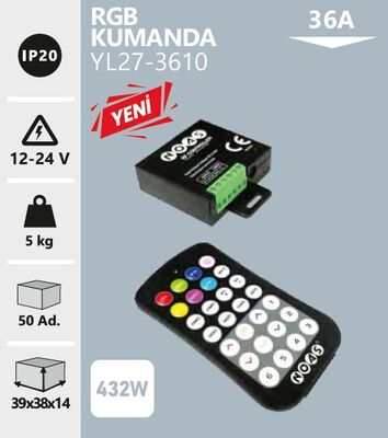 YL27-3610 36A RF RGB Kumanda