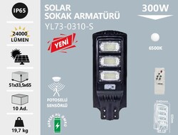 NOAS - YL73-0310-S Solar Led Sokak Armatürü 300 Watt (1)