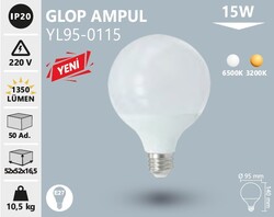 NOAS - YL95-0115 Glop Led Ampul 15 Watt (1)